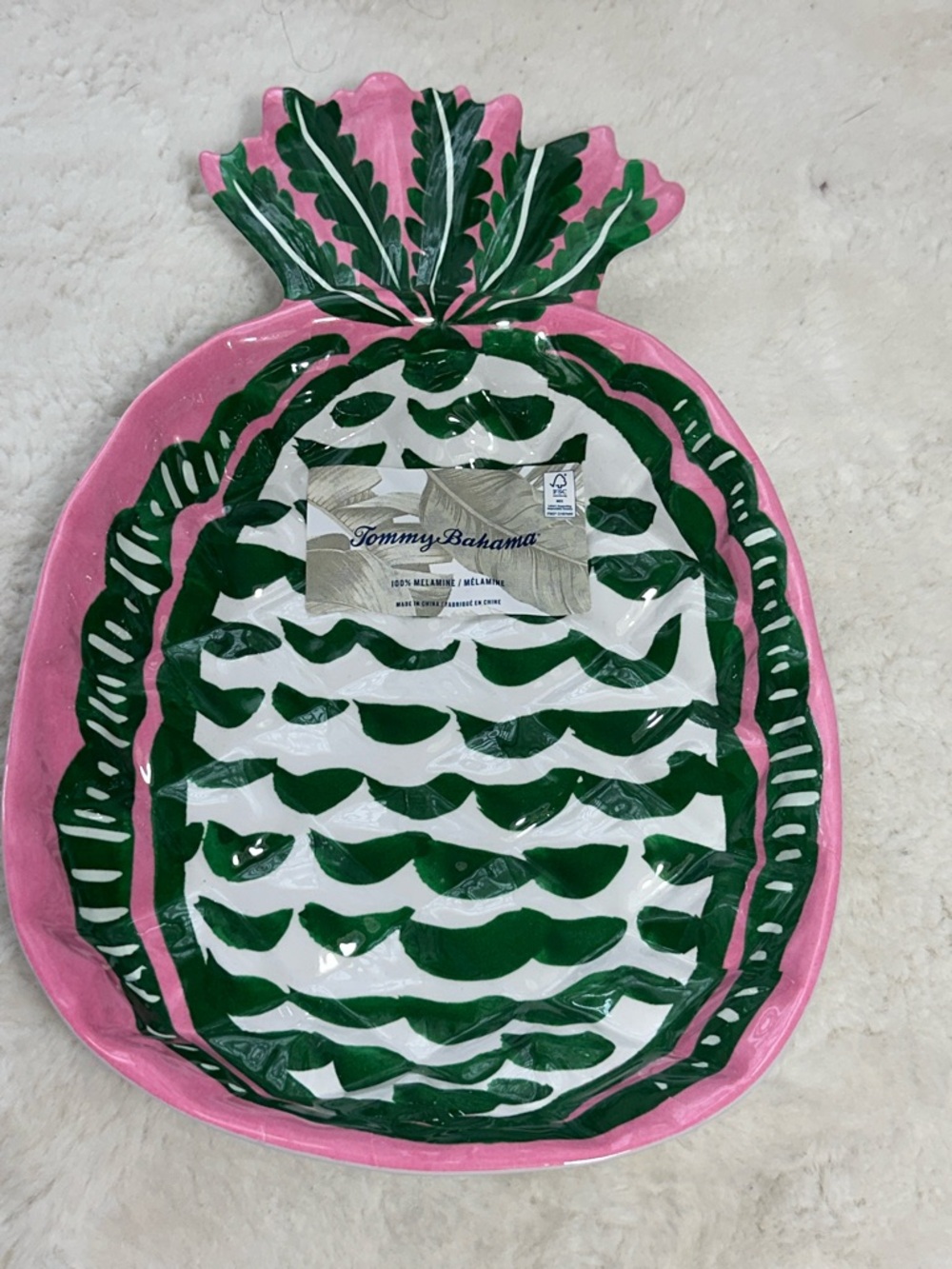 Tommy Bahama melamine pineapple dish